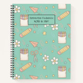 可愛い新学期柄 | 学校用品 ノートブック (正面)