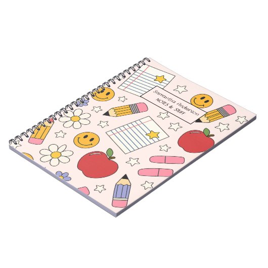 可愛い新学期柄 | 学校用品 ノートブック (左側)