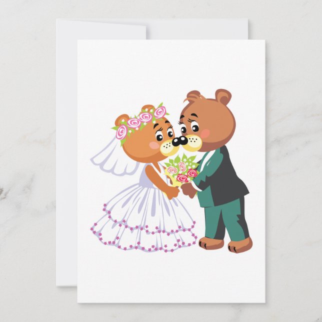 可愛い新郎新婦テディベア結婚ズ (正面)