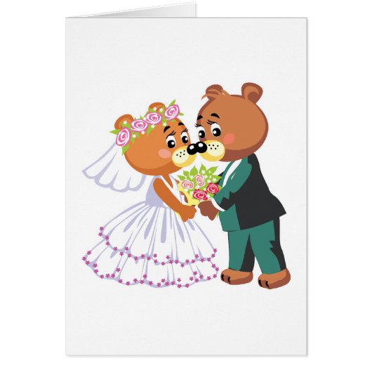 可愛い新郎新婦テディベア結婚ズ (正面)