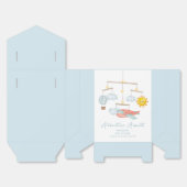 可愛い旅行飛行機熱気球ベビーシャワー フェイバーボックス (見開き)