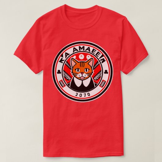 可愛い日本のねこラーメン2 Tシャツ (デザイン正面)