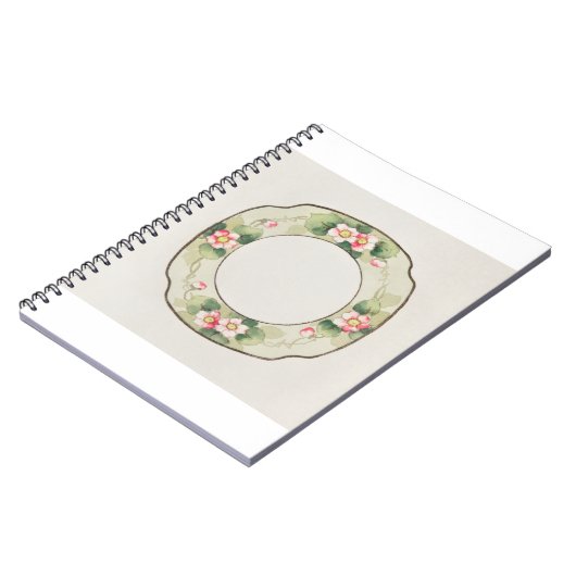 可愛い日本のプレート絵画ズバイノリタケ工場 ノートブック (左側)
