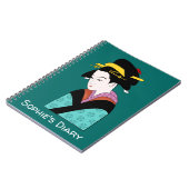 可愛い日本の芸者 ノートブック (左側)