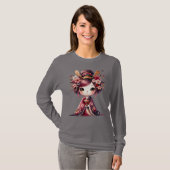 可愛い日本人芸者 Tシャツ (正面フル)