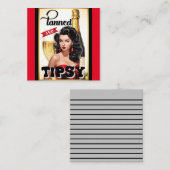 可愛い日焼けし酔っ払いピンナップ ノートカード (正面/裏面)