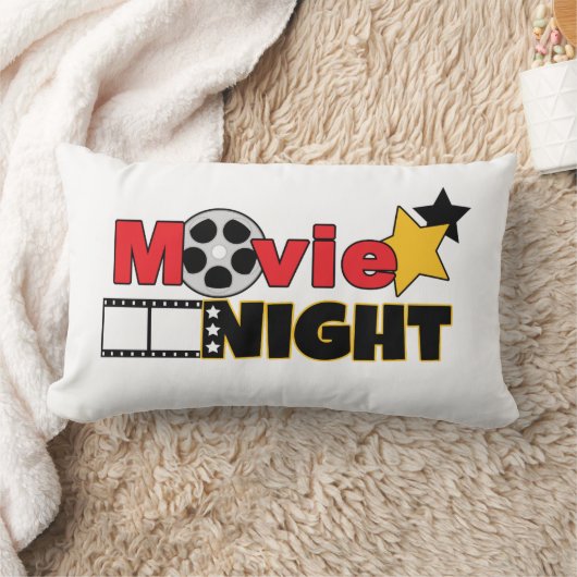 可愛い映画の夜の言葉デコ劇場の部屋枕 ランバークッション (ブランケット)