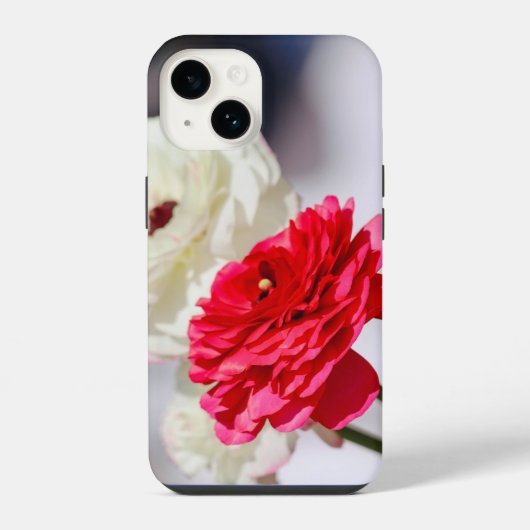 可愛い春の芍薬 iPhoneケース (裏面)