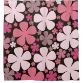 可愛い春の花柄 シャワーカーテン (正面)