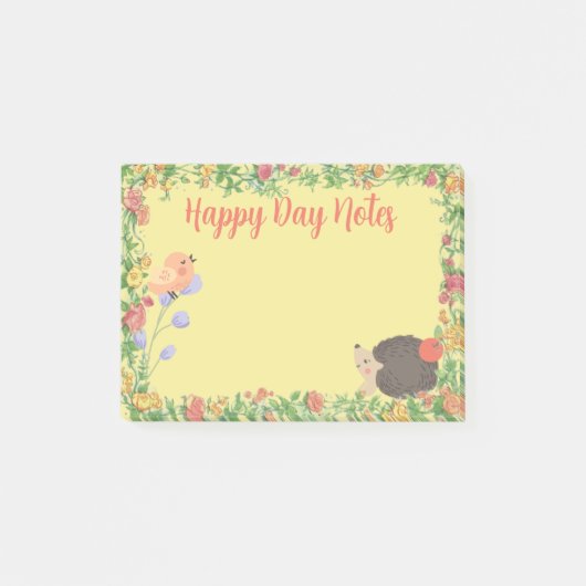 可愛い春の訪れメモ ポストイット (正面)