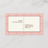 可愛い春フクロウの枝にオレンジ色のプライド縁ど 名刺 (裏面)