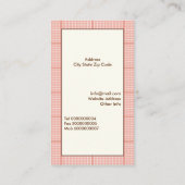 可愛い春フクロウの枝にオレンジ色のプライド縁ど 名刺 (裏面)