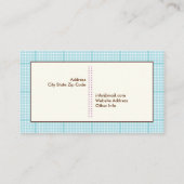 可愛い春フクロウの枝に青いプライド縁ど 名刺 (裏面)