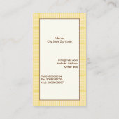 可愛い春フクロウの枝、黄色のプライド縁ど 名刺 (裏面)