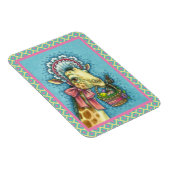 可愛い春復活祭ボンネットのキリン、卵バスケット マグネット (右側)