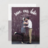 可愛い曲線文字 | 写真はがきを保存 案内ポストカード (正面/裏面)