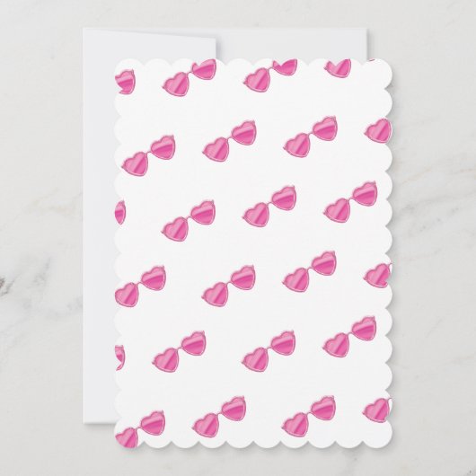 可愛い最初クールの誕生日 招待状 (裏面)