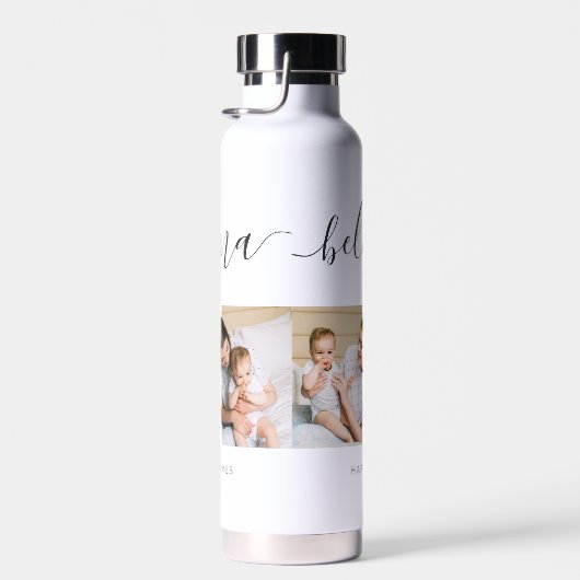 可愛い最愛のママ母の日フォトコラージュ ウォーターボトル (右面)