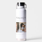 可愛い最愛のママ母の日フォトコラージュ ウォーターボトル (背面)