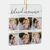 可愛い最愛のママ母の日フォトコラージュ セラミックオーナメント (右)