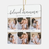 可愛い最愛のママ母の日フォトコラージュ セラミックオーナメント (左)