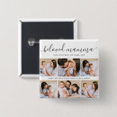 可愛い最愛のママ母の日フォトコラージュ 缶バッジ (正面&裏面)