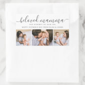 可愛い最愛のママ母の日フォトコラージュ 長方形シール (バッグ)