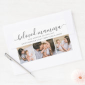 可愛い最愛のママ母の日フォトコラージュ 長方形シール (封筒)