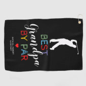 可愛い最高のおじいちゃんバイパーゴルフタオル ゴルフタオル (横)