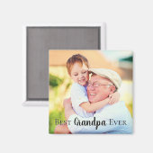 可愛い最高のおじいパポップグランドパパエバーフォト マグネット (正面/裏面)