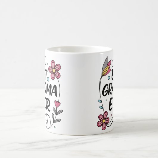 可愛い最高のおばあちゃんエバーフローラコーヒーマグ コーヒーマグカップ (中央)