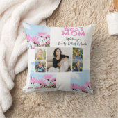 可愛い最高のお母さんピンクの花5フォトコラージュ クッション (ブランケット)