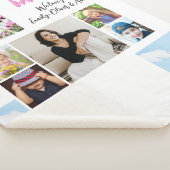 可愛い最高のお母さんピンクの花5フォトコラージュ シェルパブランケット (3/4)