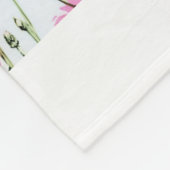 可愛い最高のお母さんピンクの花5フォトコラージュ フリースブランケット (角)