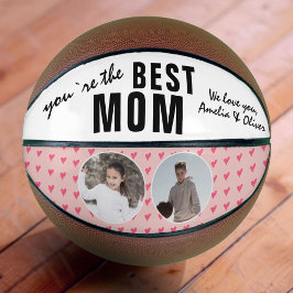 可愛い最高のお母さんピンクハート2 Photo Collage バスケットボール