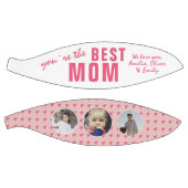 可愛い最高のお母さんピンクハート3 Photo Collage バスケットボール (パネル)