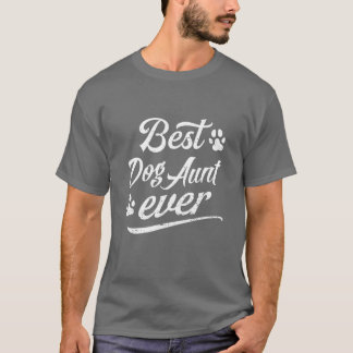 可愛い最高のギフト犬の叔母は常に毛皮の動物を愛するファミー Tシャツ