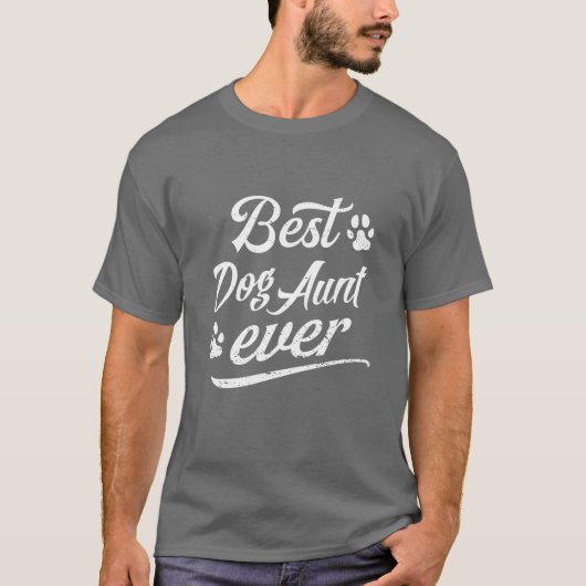 可愛い最高のギフト犬の叔母は常に毛皮の動物を愛するファミー Tシャツ (正面)