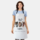 可愛い最高のハートママEver 3フォトコラージュ エプロン (着用した状態)