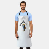 可愛い最高のパパエバカラフルーホース父名 エプロン (着用した状態)