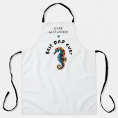 可愛い最高のパパエバカラフルーホース父名 エプロン (正面)