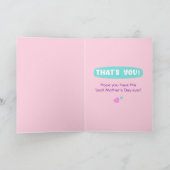 可愛い最高のフローラおばあちゃん母の日 カード (内部)