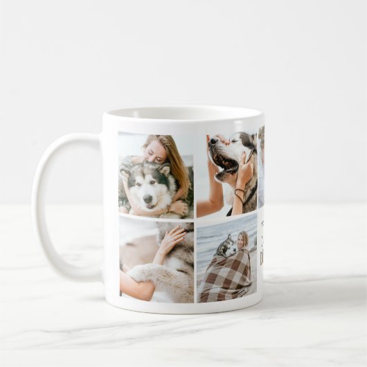 可愛い最高の世界犬の母の日 コーヒーマグカップ (左)