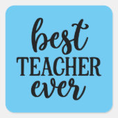 可愛い最高の先生のワードアート スクエアシール (正面)