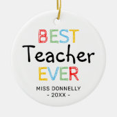 可愛い最高の先生ーエバークリスマス セラミックオーナメント (正面)