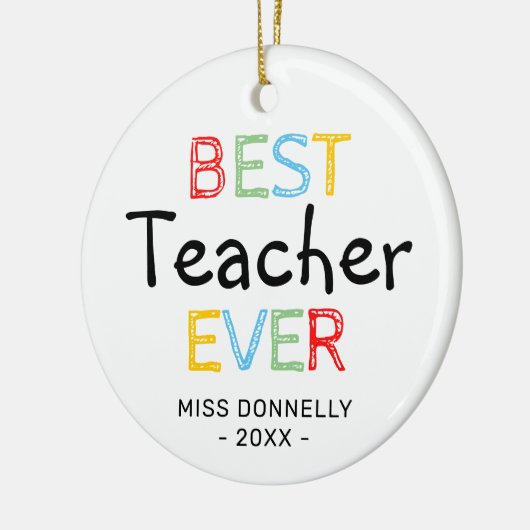 可愛い最高の先生ーエバークリスマス セラミックオーナメント (左)