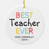 可愛い最高の先生ーエバークリスマス セラミックオーナメント (裏面)