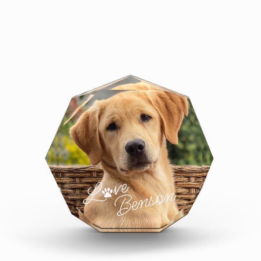 可愛い最高の友人写真ラブポープリントハート フォトブロック (正面)