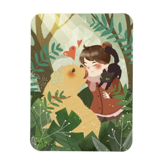 可愛い最高の友達 マグネット (縦)