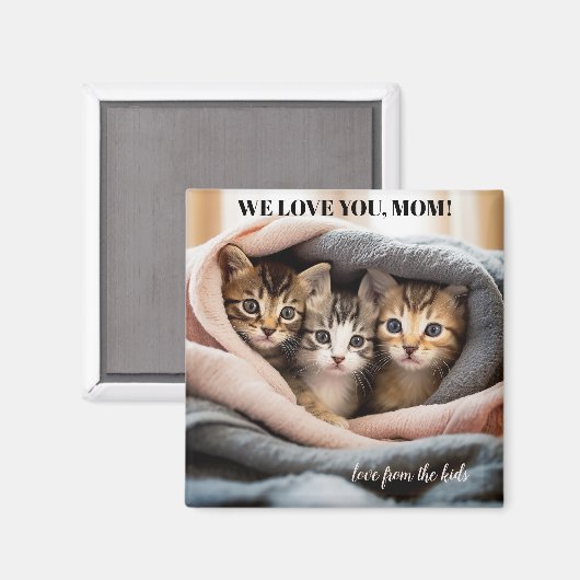 可愛い最高の子ネコ母の日マグネット マグネット (正面/裏面)